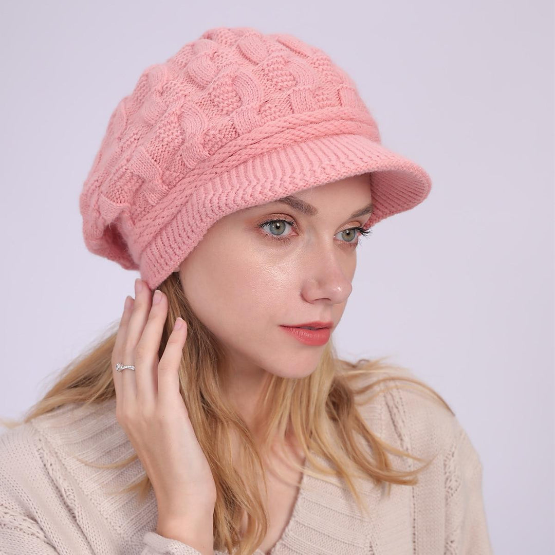 Bonnet D'Hiver Chaud en Tricot pour Femme, Bonnet Solide, Coupe-Vent, Protection Des Oreilles, Ski, Randonnée, Béret pour Fille