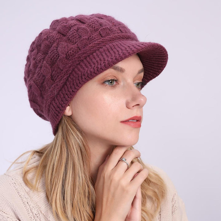 Bonnet D'Hiver Chaud en Tricot pour Femme, Bonnet Solide, Coupe-Vent, Protection Des Oreilles, Ski, Randonnée, Béret pour Fille