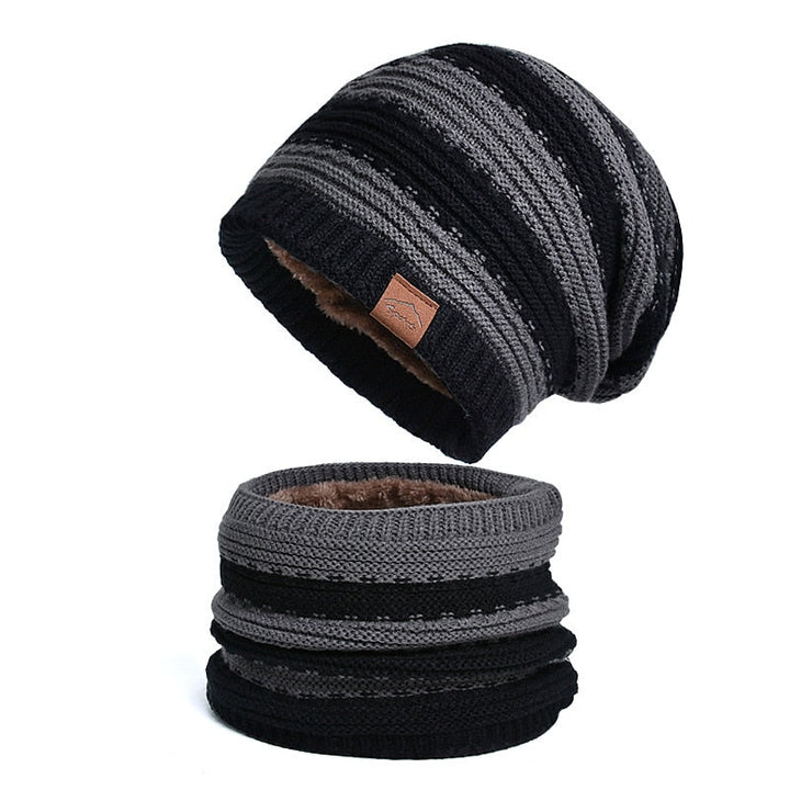 Ensemble de 2 Bonnets Tricotés, Écharpe et Chapeau pour le Cyclisme et le Ski en Plein Air, Coupe-Vent, pour Femme