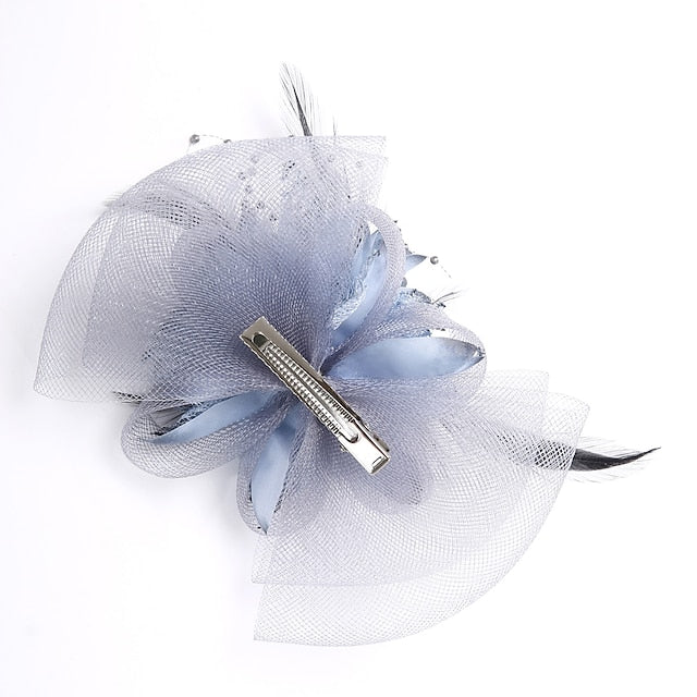 Fascinators Net Mariage Tea Party Course de Chevaux Cocktail Vintage Élégant avec Coiffe Florale