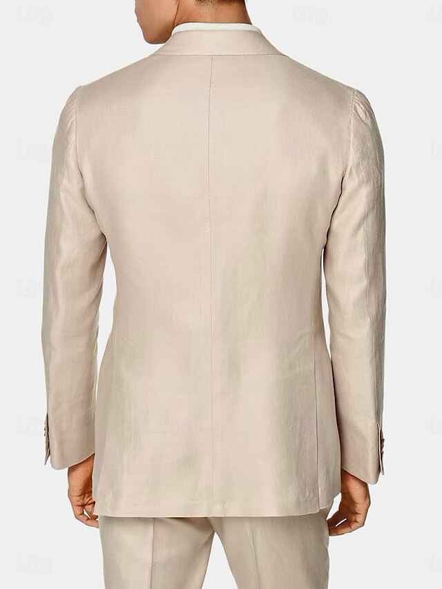 Costumes de Mariage 2 Pièces à Coupe Standard pour Hommes, Croisés, à Six Boutons