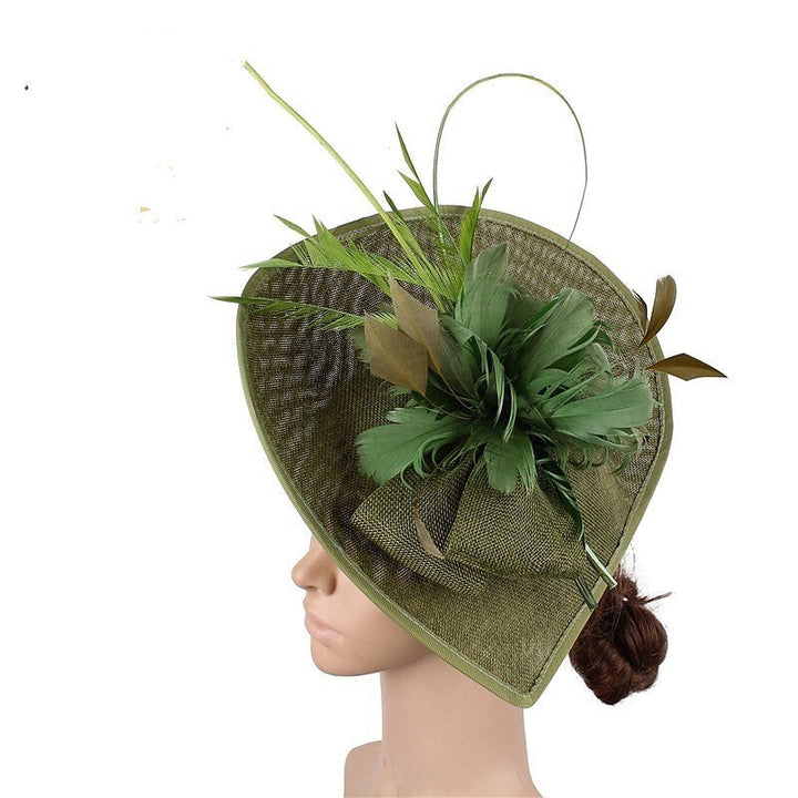 Fascinateur unique pour mariage ou thé, en polyester, nœud et plumes