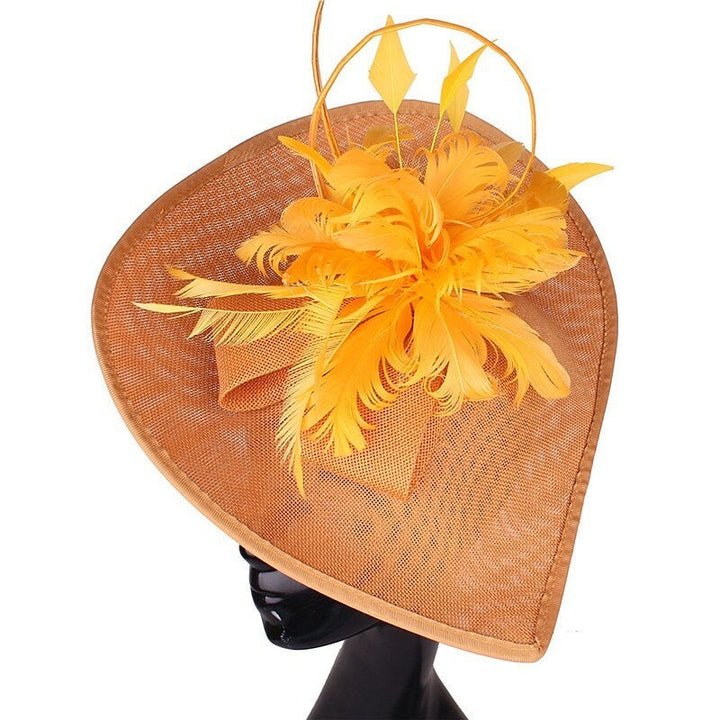 Fascinateur unique pour mariage ou thé, en polyester, nœud et plumes