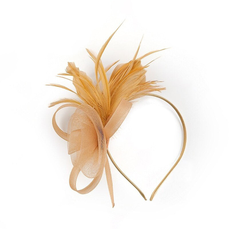 Élégant rétro tuelle mariage soirée Ladies Day plumes joli fascinator