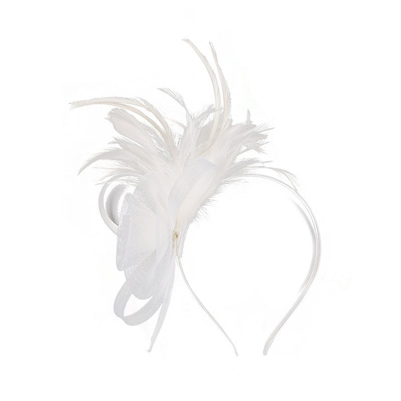 Élégant rétro tuelle mariage soirée Ladies Day plumes joli fascinator