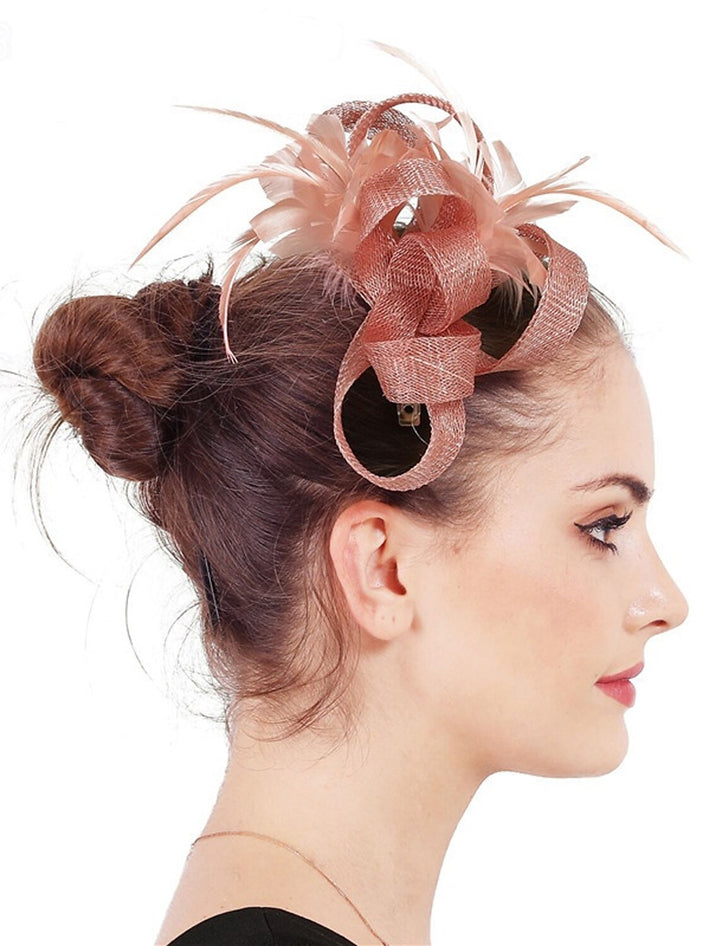 Élégant Sinamay Mariage Soirée Plume Kentucky Derby Chapeau/Fascinateur