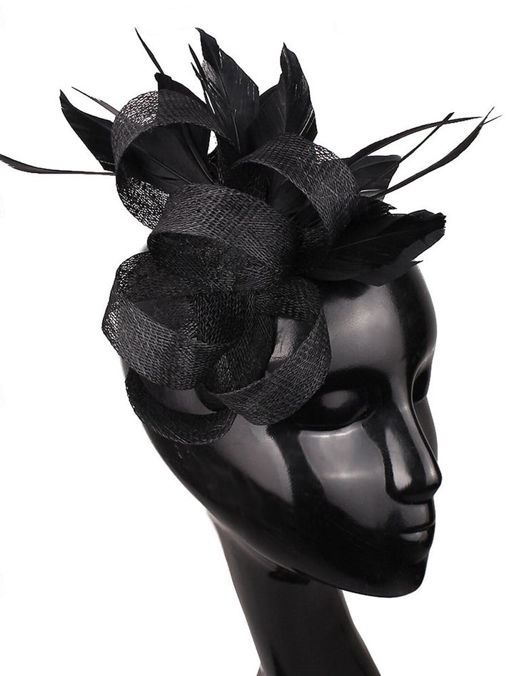 Élégant Sinamay Mariage Soirée Plume Kentucky Derby Chapeau/Fascinateur