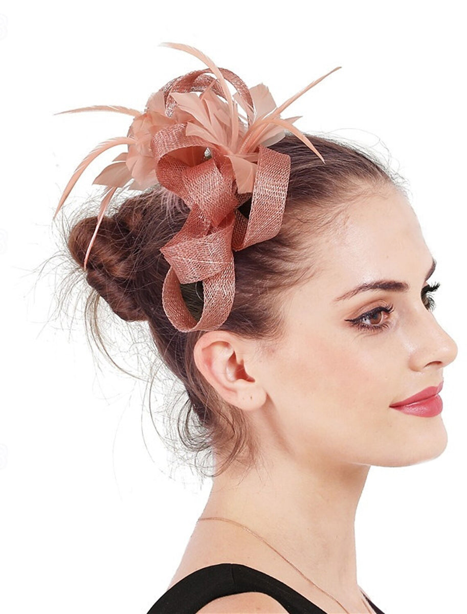 Élégant Sinamay Mariage Soirée Plume Kentucky Derby Chapeau/Fascinateur