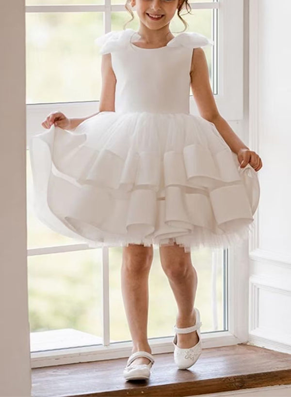 Robe de Bal à Encolure Dégagée pour Fille avec Nœud