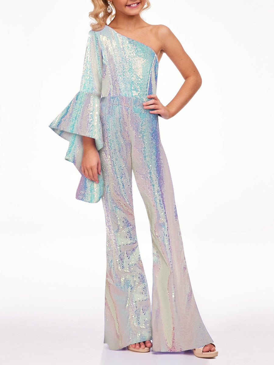 Combinaisons Licorne Arc-En-Ciel à Une Épaule pour Filles