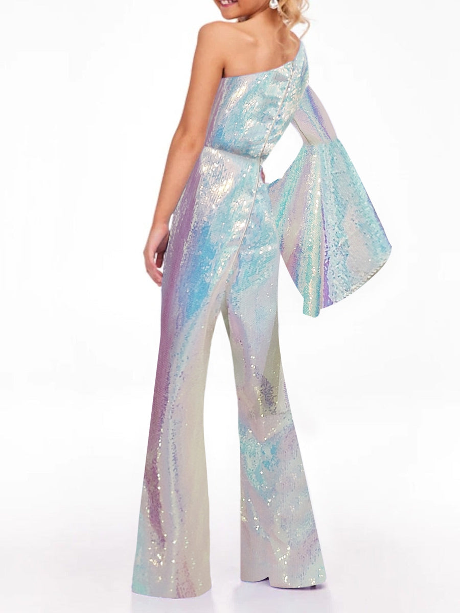 Combinaisons Licorne Arc-En-Ciel à Une Épaule pour Filles