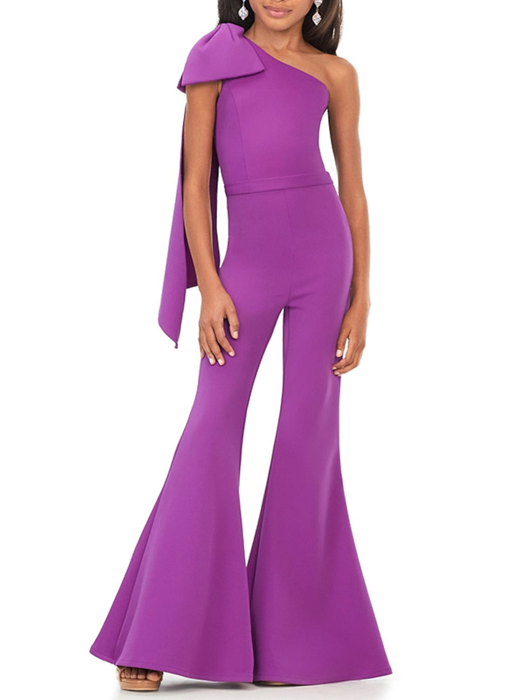 Combinaisons de Bal à Une Épaule pour Filles avec Nœud Papillon