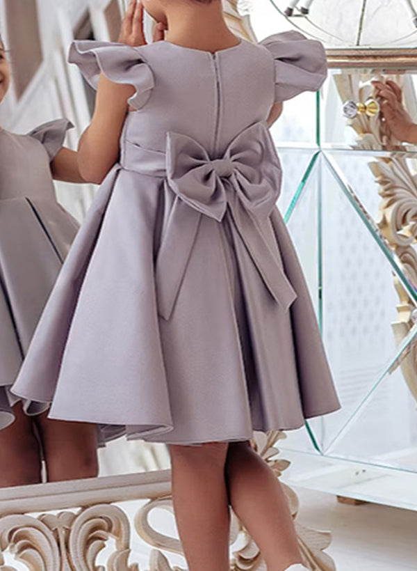 Robes de Demoiselle D'Honneur Coupe A-Line/Princess avec Décolleté en V et Nœud