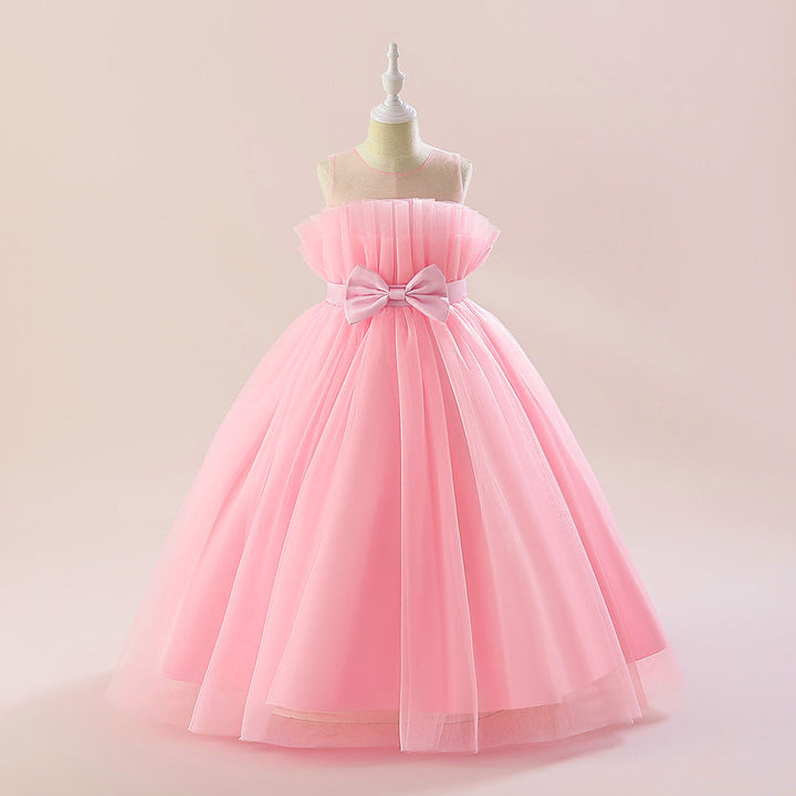 Robe de Soirée A-Line/Princesse Sans Manches, Longueur Au Sol, avec Nœud