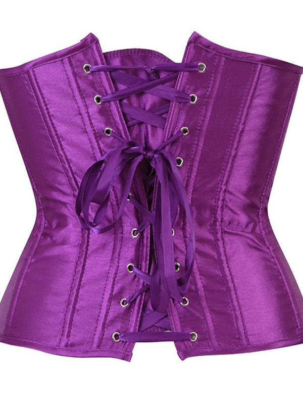 Corset Push-Up en Jacquard avec Crochet et Œillet pour Femme - pour Mariage, Fête, Anniversaire, Halloween