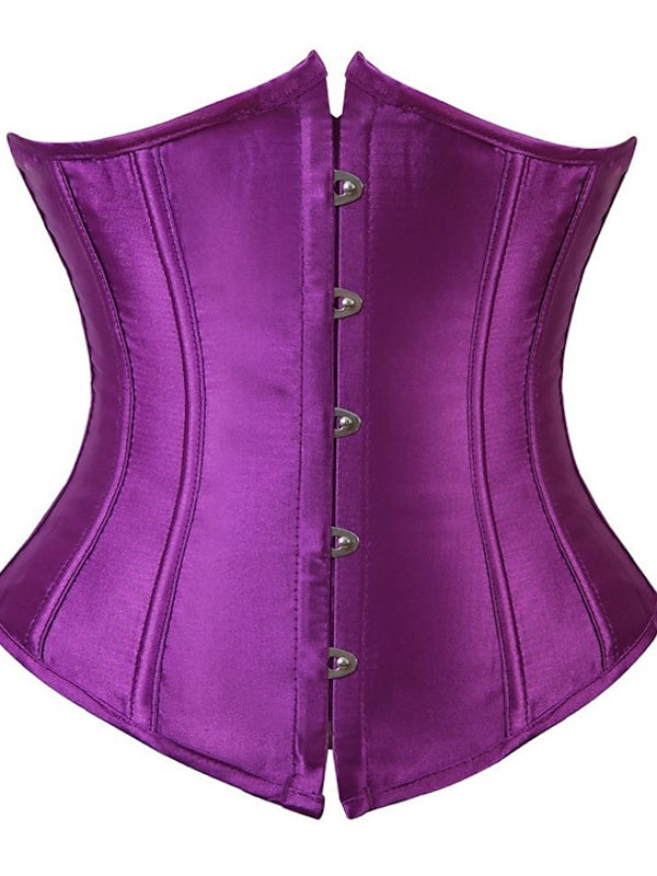 Corset Push-Up en Jacquard avec Crochet et Œillet pour Femme - pour Mariage, Fête, Anniversaire, Halloween