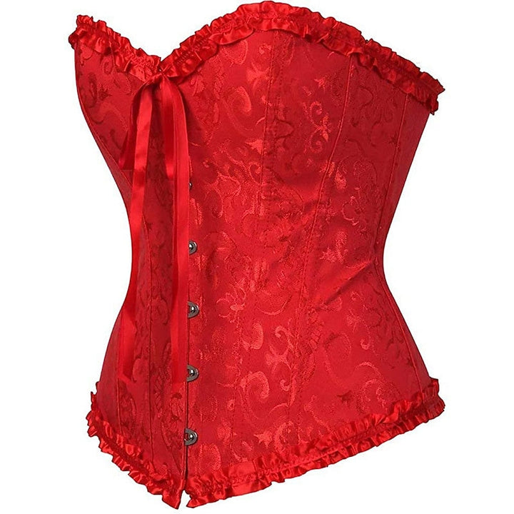 Corsets Pour Femmes Avec Contrôle De L'Abdomen, Jacquard Abstrait, Fleurs, Crochets Et Œillets Pour Mariage, Fête Et Anniversaire