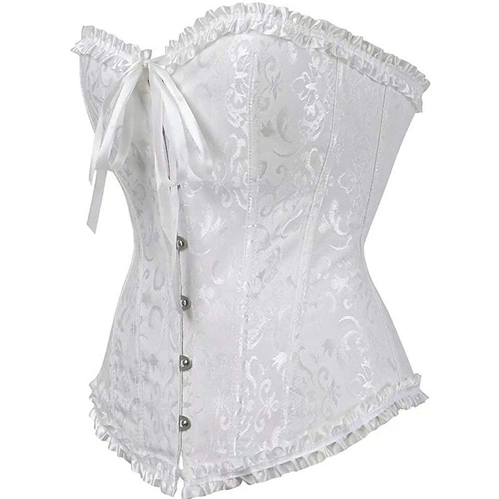 Corsets Pour Femmes Avec Contrôle De L'Abdomen, Jacquard Abstrait, Fleurs, Crochets Et Œillets Pour Mariage, Fête Et Anniversaire