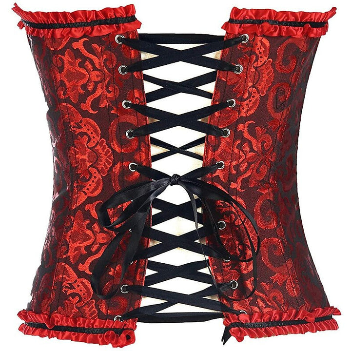 Corsets Pour Femmes Avec Contrôle De L'Abdomen, Jacquard Abstrait, Fleurs, Crochets Et Œillets Pour Mariage, Fête Et Anniversaire