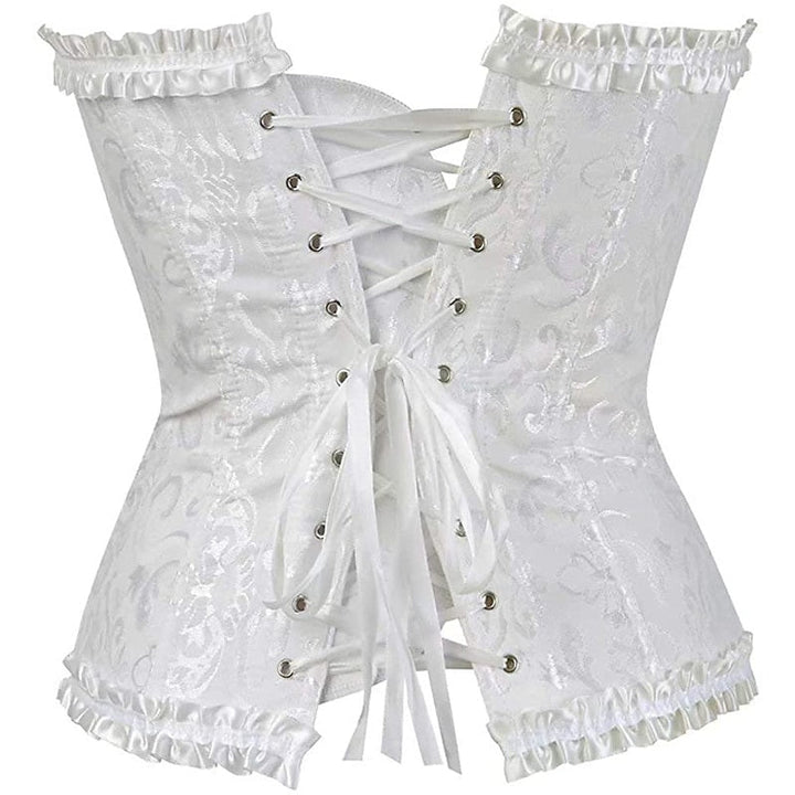Corsets Pour Femmes Avec Contrôle De L'Abdomen, Jacquard Abstrait, Fleurs, Crochets Et Œillets Pour Mariage, Fête Et Anniversaire