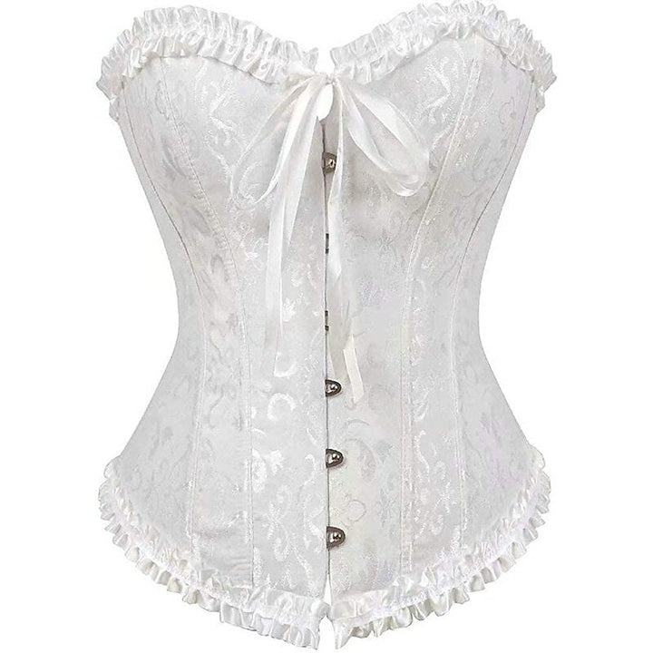 Corsets Pour Femmes Avec Contrôle De L'Abdomen, Jacquard Abstrait, Fleurs, Crochets Et Œillets Pour Mariage, Fête Et Anniversaire