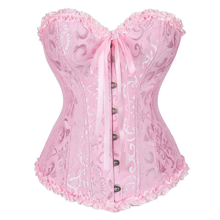 Corsets Pour Femmes Avec Contrôle De L'Abdomen, Jacquard Abstrait, Fleurs, Crochets Et Œillets Pour Mariage, Fête Et Anniversaire