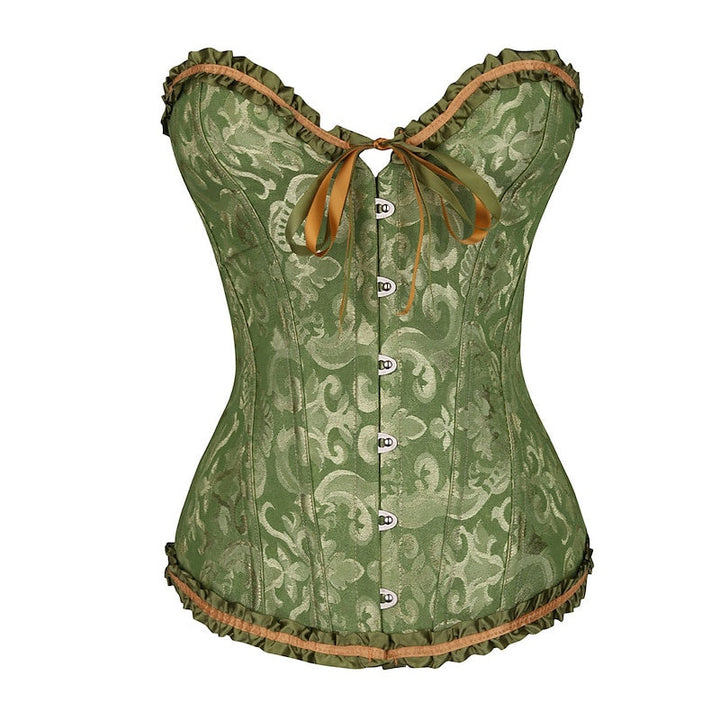 Corsets Pour Femmes Avec Contrôle De L'Abdomen, Jacquard Abstrait, Fleurs, Crochets Et Œillets Pour Mariage, Fête Et Anniversaire