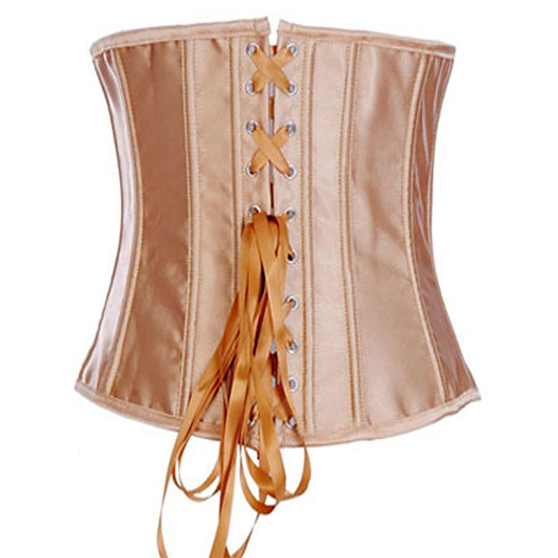 Corsets en Satin Sous la Poitrine pour Femmes pour Fête de Mariage Anniversaire