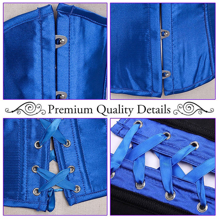 Corsets en Satin Sous la Poitrine pour Femmes pour Fête de Mariage Anniversaire