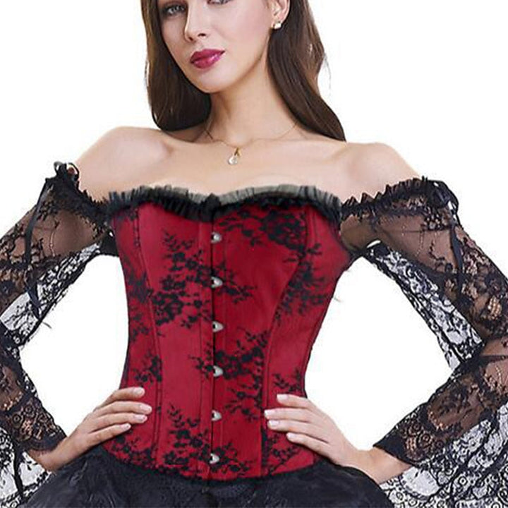 Corsets Bavarois à Crochets et Œillets pour Femmes pour Fête de Mariage Anniversaire