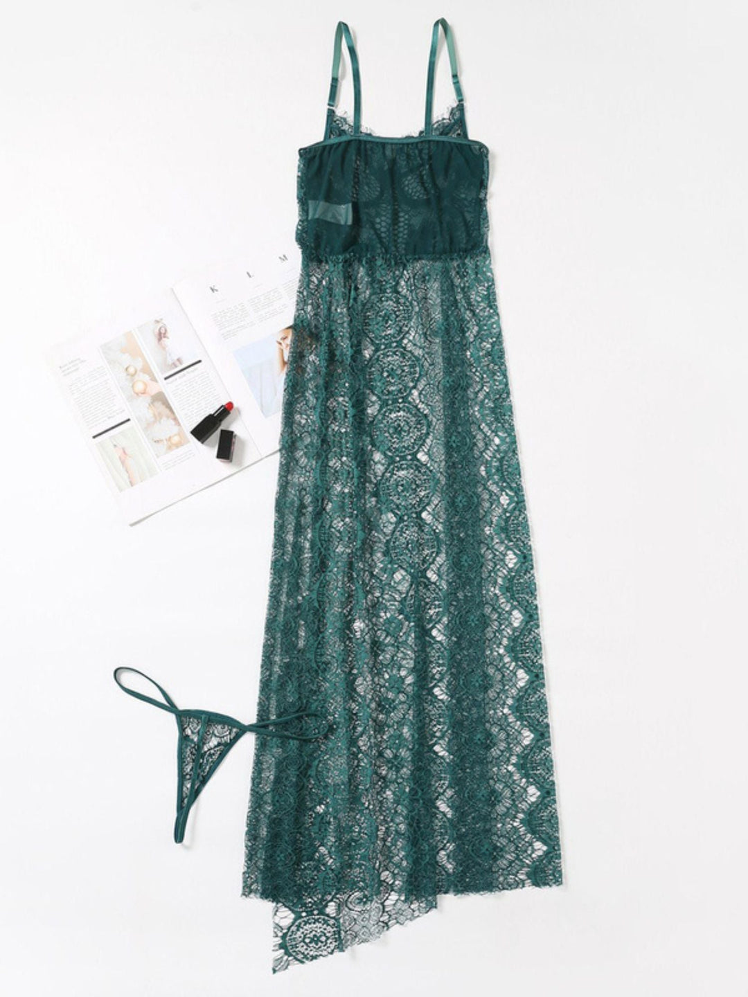 Pyjama Long en Dentelle Confortable et Sexy pour Femme