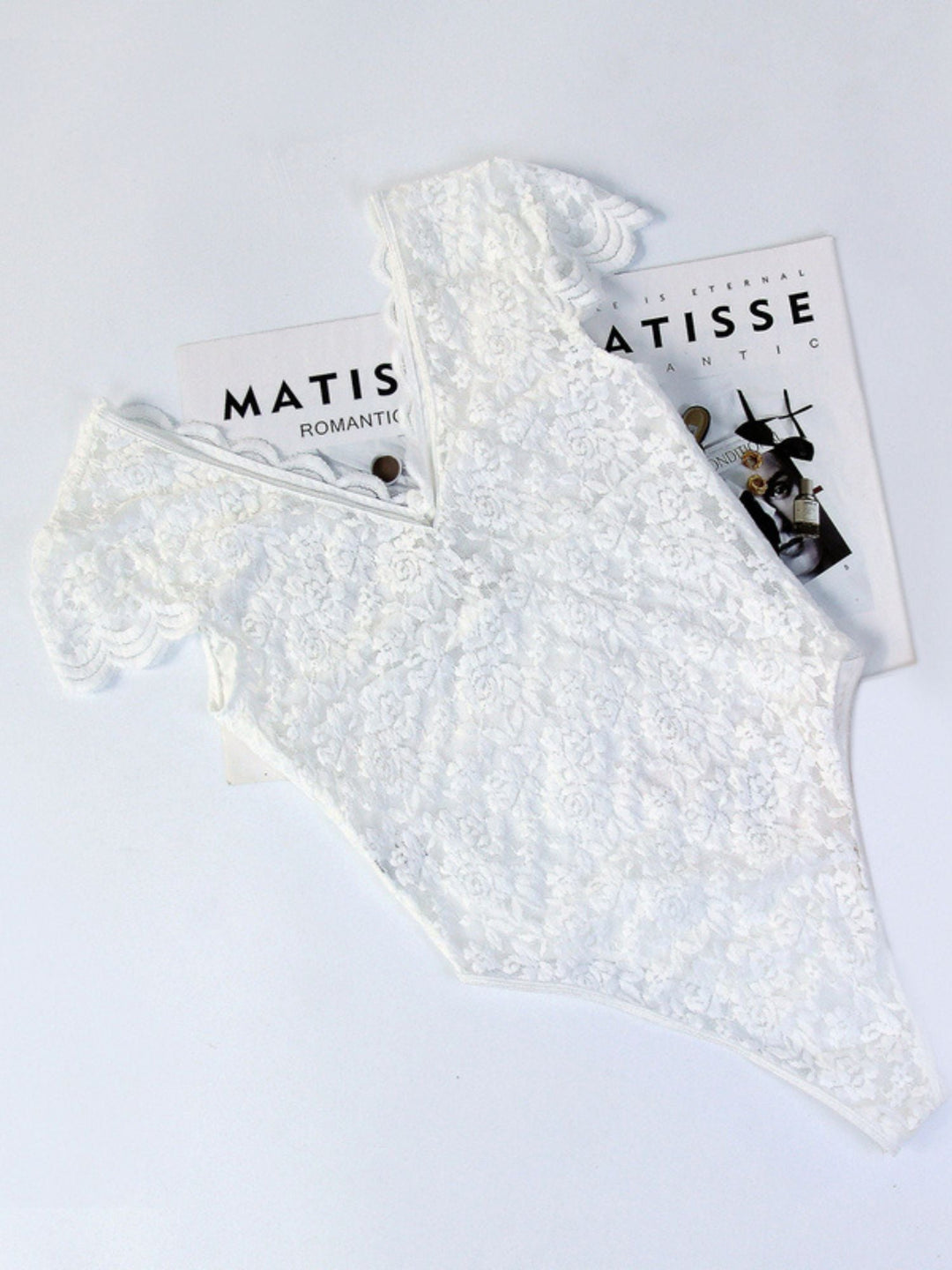 Body Gainant Sexy en Dentelle et Élasthanne pour Femme pour Soirée de Mariage