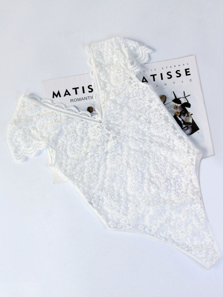 Body Gainant Sexy en Dentelle et Élasthanne pour Femme pour Soirée de Mariage