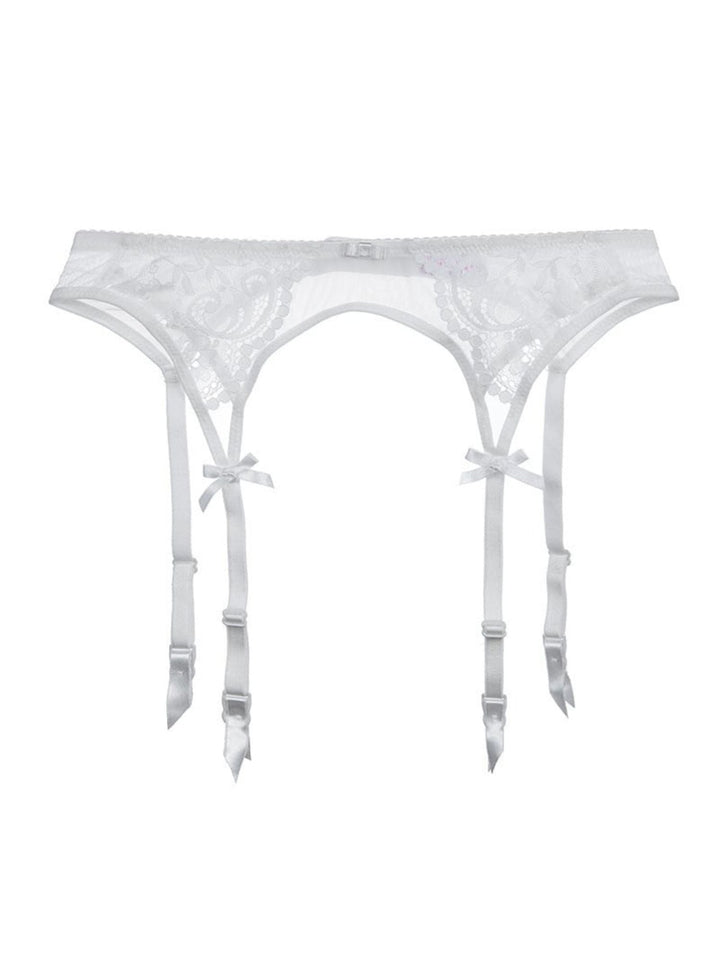 Bas Porte-Jarretelles Sexy en Dentelle et Maille Respirante en Polyester