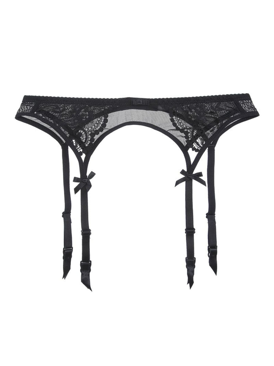 Bas Porte-Jarretelles Sexy en Dentelle et Maille Respirante en Polyester