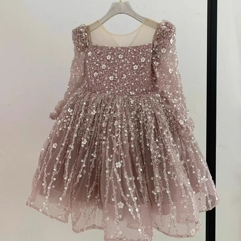 Robe de Bal/Princesse en Tulle Longueur Genou pour Fille