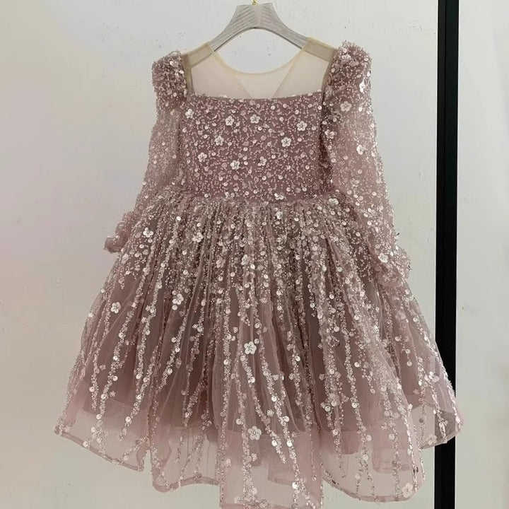 Robe de Bal/Princesse en Tulle Longueur Genou pour Fille