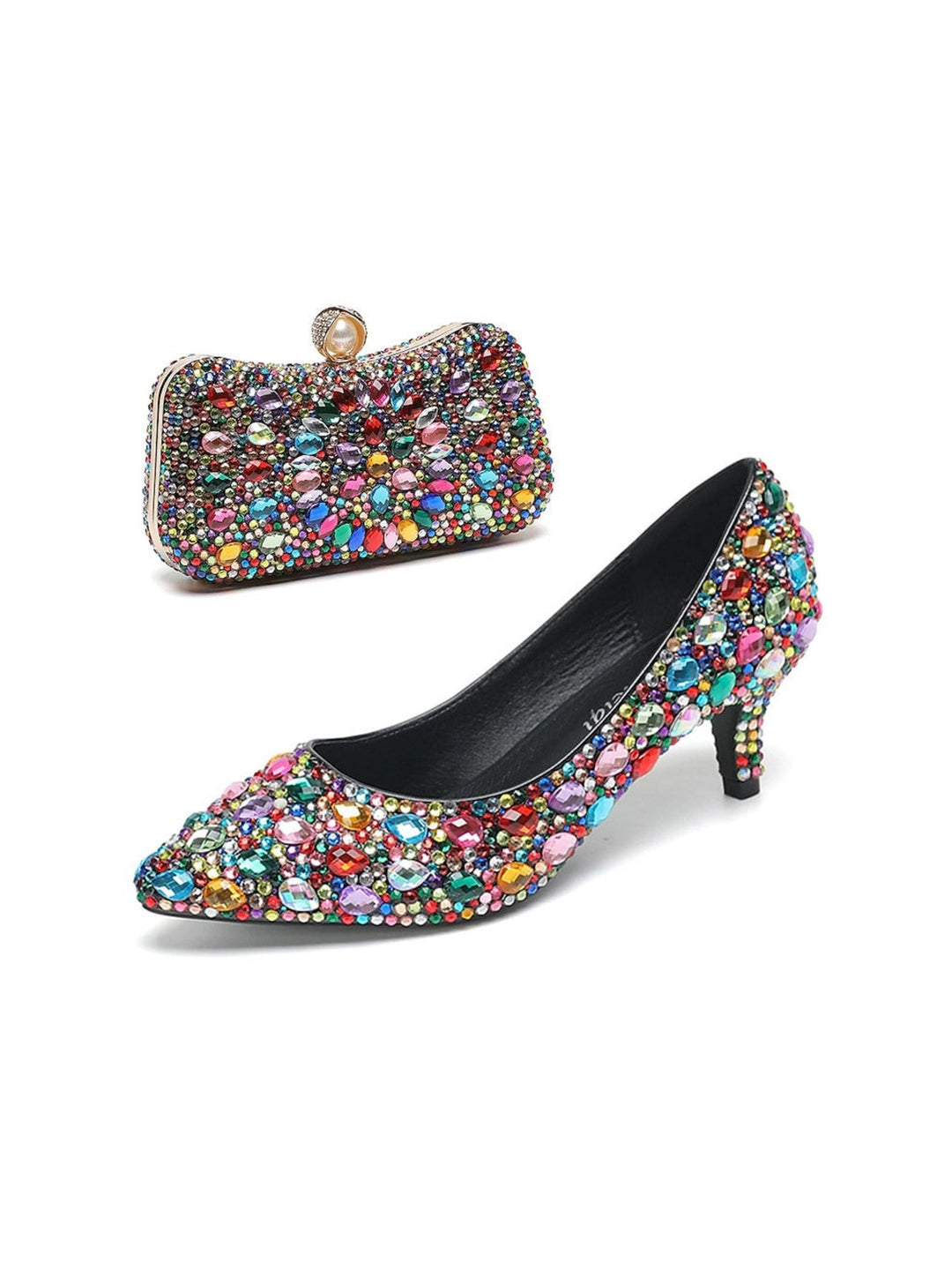 Chaussures de Mariage pour Femmes Escarpins Bling Bling Chaussures Chaussures Habillées Chaussures de Mariée à Paillettes et Cristaux