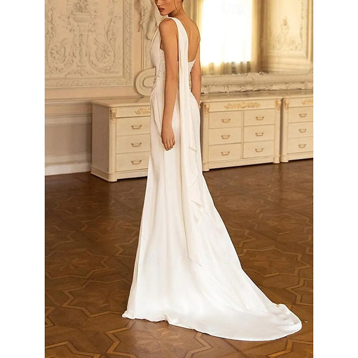 Robe de Mariée Sirène/Trompette Sans Bretelles, Traîne à Balayage/Pinceau avec Plis Froncés