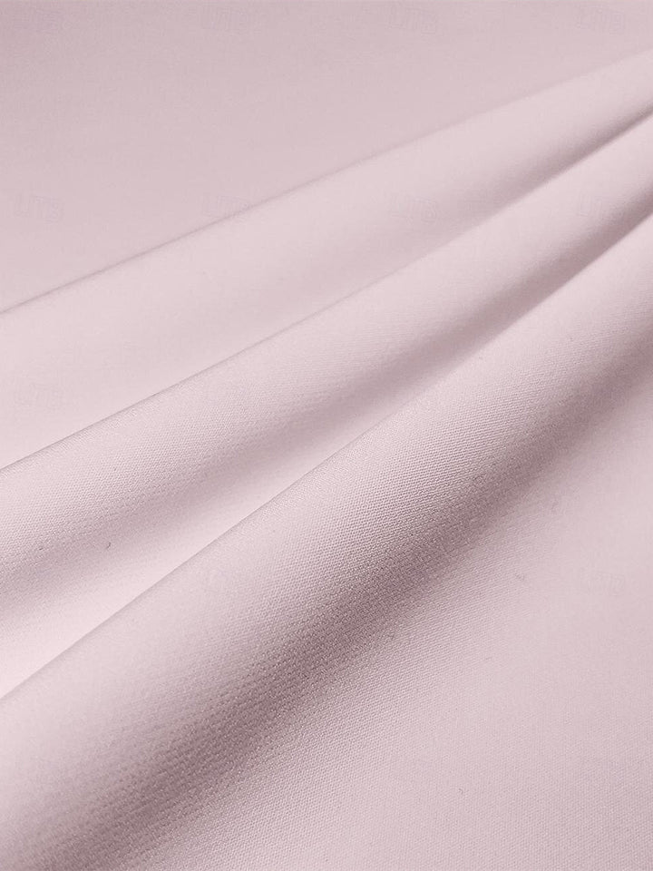 Robe de Mariée en Mousseline Extensible à Manches Longues et à Une Épaule avec Fronces