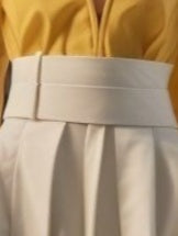 Jupe Bouffante Two-Tone Puff Sleeves Deep Col en V La Longueur du Sol Robes d'Invité de Mariage avec Plis & Ceinture & Les Poches