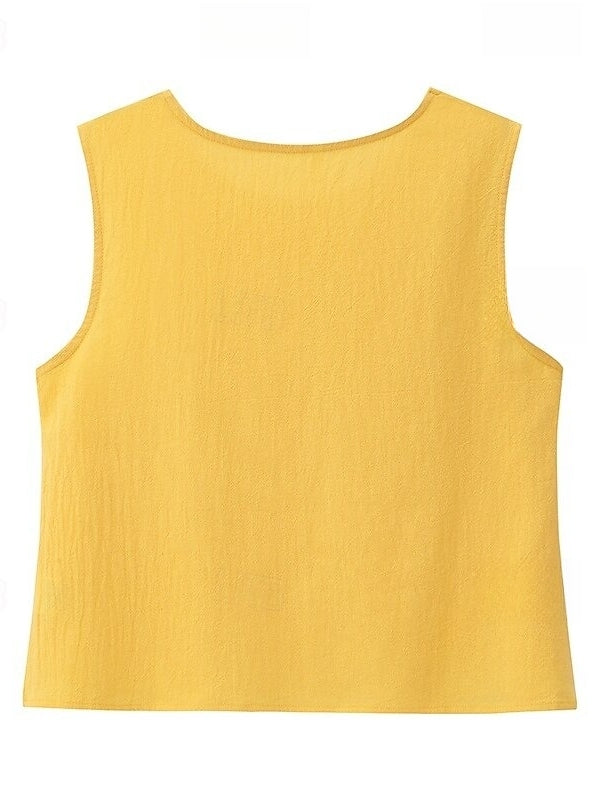 2 Morceaux Collier Bijou Sans Manches Longueur de La Cheville Wedding Guest Tailleurs-pantalons avec Poches