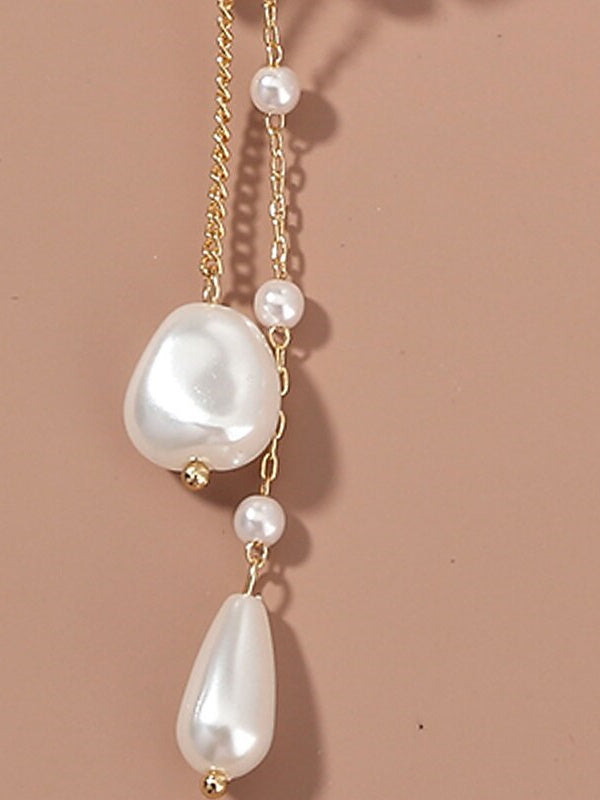 Boucles D'Oreilles Pendantes en Forme de Fleur à Franges pour Femmes, Boucles D'Oreilles Tendance Blanches Transparentes pour Mariage, Travail, Quotidien