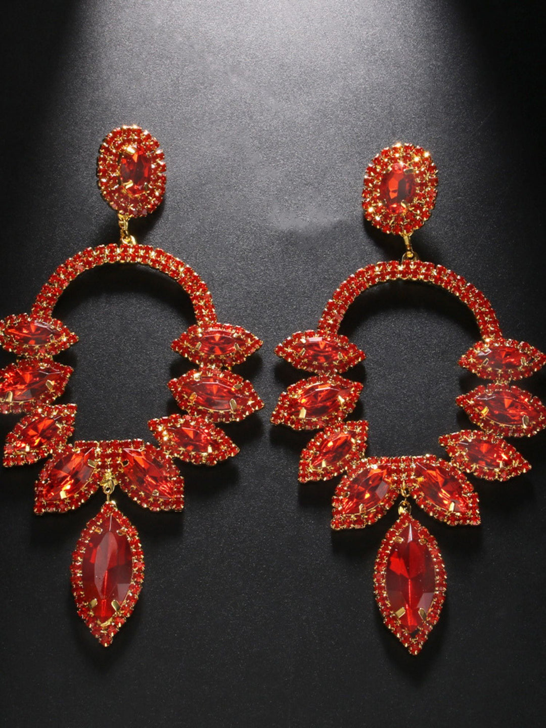 Boucles D'Oreilles Pendantes de Luxe Colorées et Scintillantes en Diamants pour Femmes