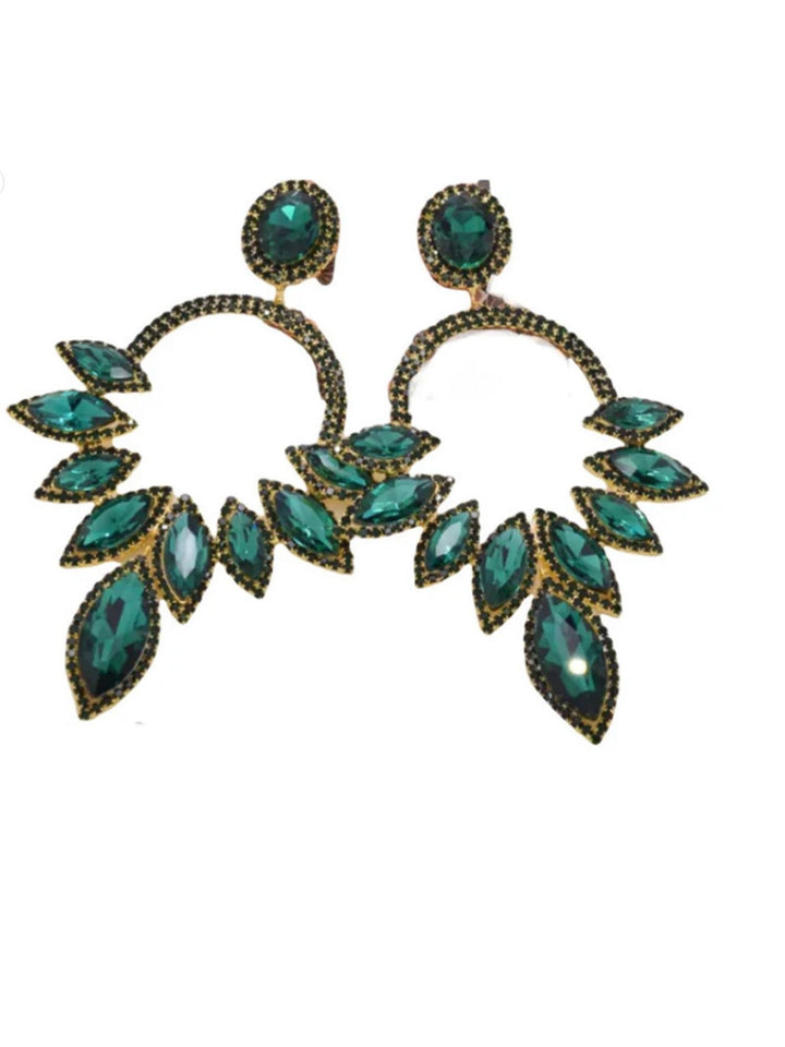 Boucles D'Oreilles Pendantes de Luxe Colorées et Scintillantes en Diamants pour Femmes