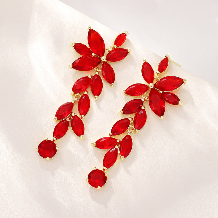 Boucles D'Oreilles Longues en Diamant Élégantes et Classiques pour Tous les Jours