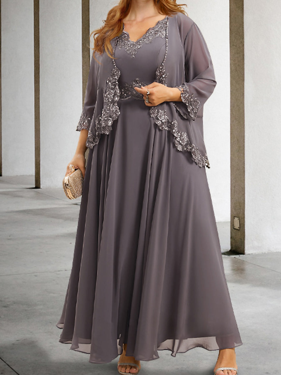 Robes de Mère de la Mariée Coupe A-Line/Princesse avec Appliques et Paillettes