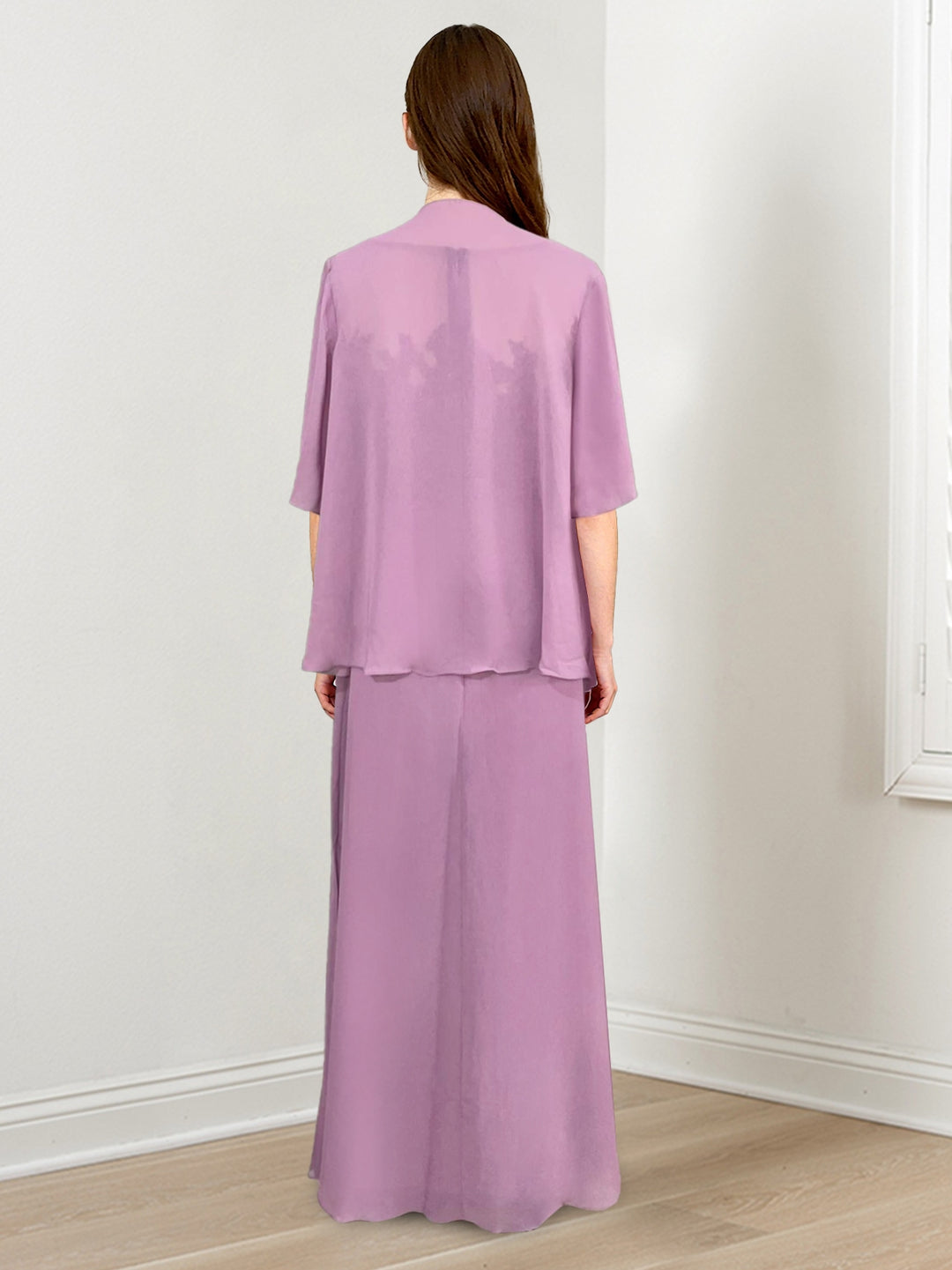 Robe de Mère de la Mariée Grande Taille, Coupe A-Line/Princess, Longueur Au Sol, avec Plis et Paillettes