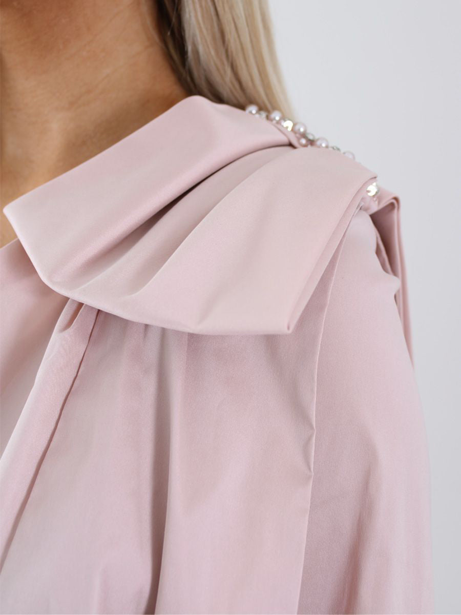 Robes de Mère de la Mariée et Du Marié à Col en V, Manches 3/4, Fourreau/Colonne, avec Perles et Nœud