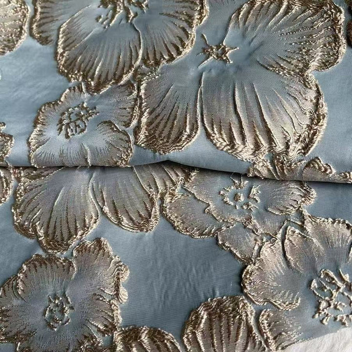Robe mère de la mariée, Ligne A/Princesse, Une épaule nue, Jacquard, Sans Manches, Longueur au Sol, Volants, Florale